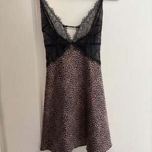 Victoria’s Secret Leopard Satin Slip Dress